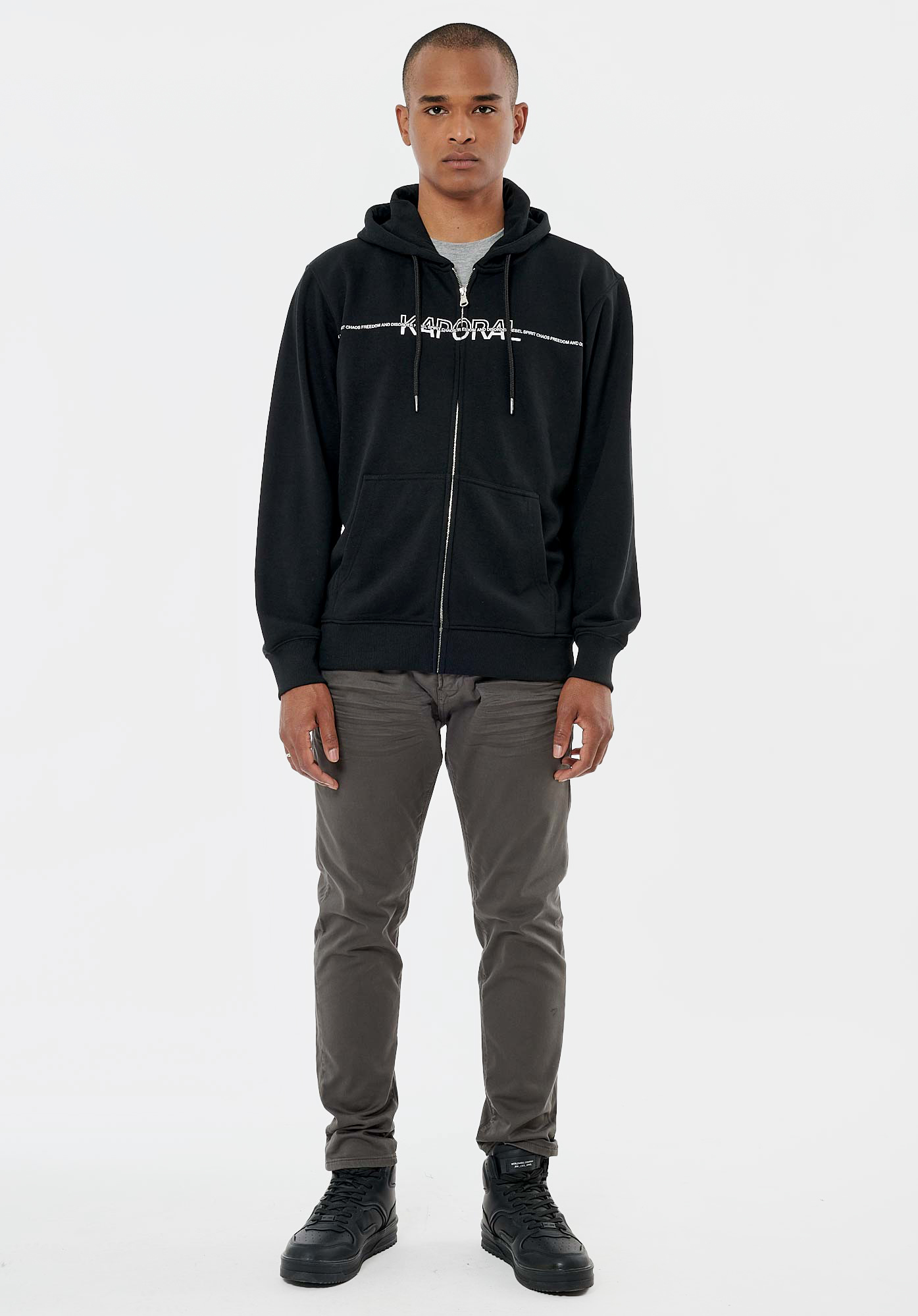 ROLAN  Sweat zippé noir homme