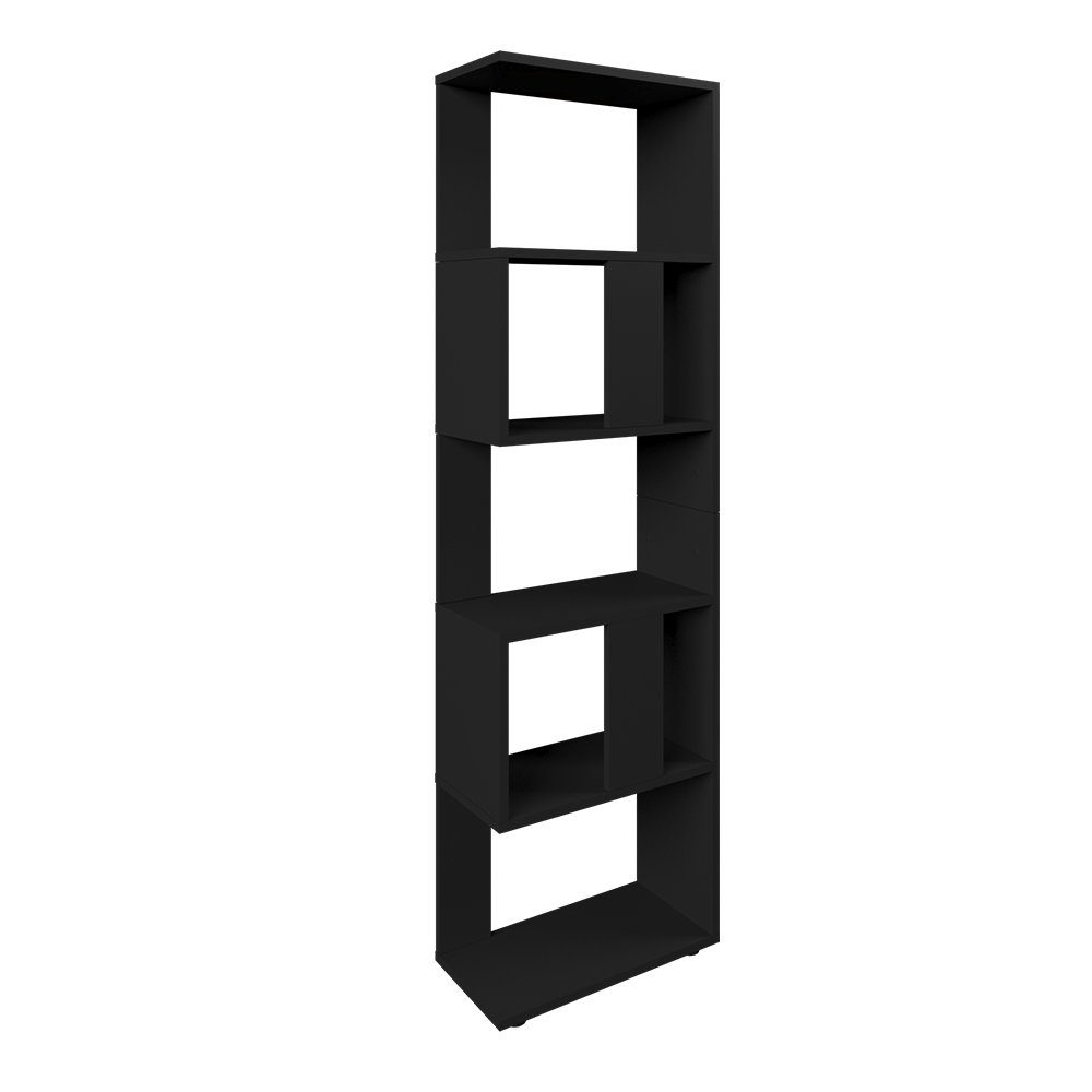 Vicco Raumteiler Standregal Bücherregal klein 5 Fächer Schwarz