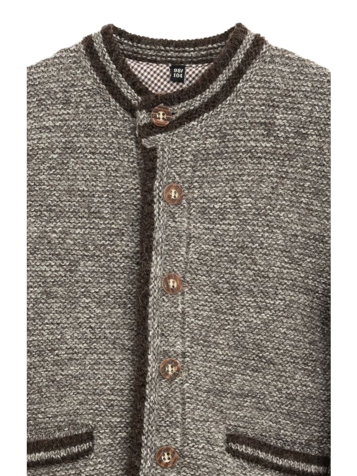 OS-Trachten Kinderstrickjacke 487000-0772 in dunkelbraun günstig kaufen 86/92