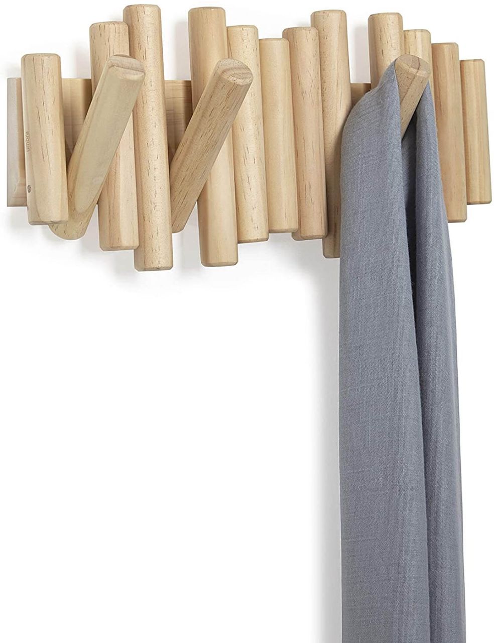 trends4cents Umbra Picket mit 5 Garderobenhaken natural 1011471-390 Garderobenleiste Wandhaken Kleiderhaken