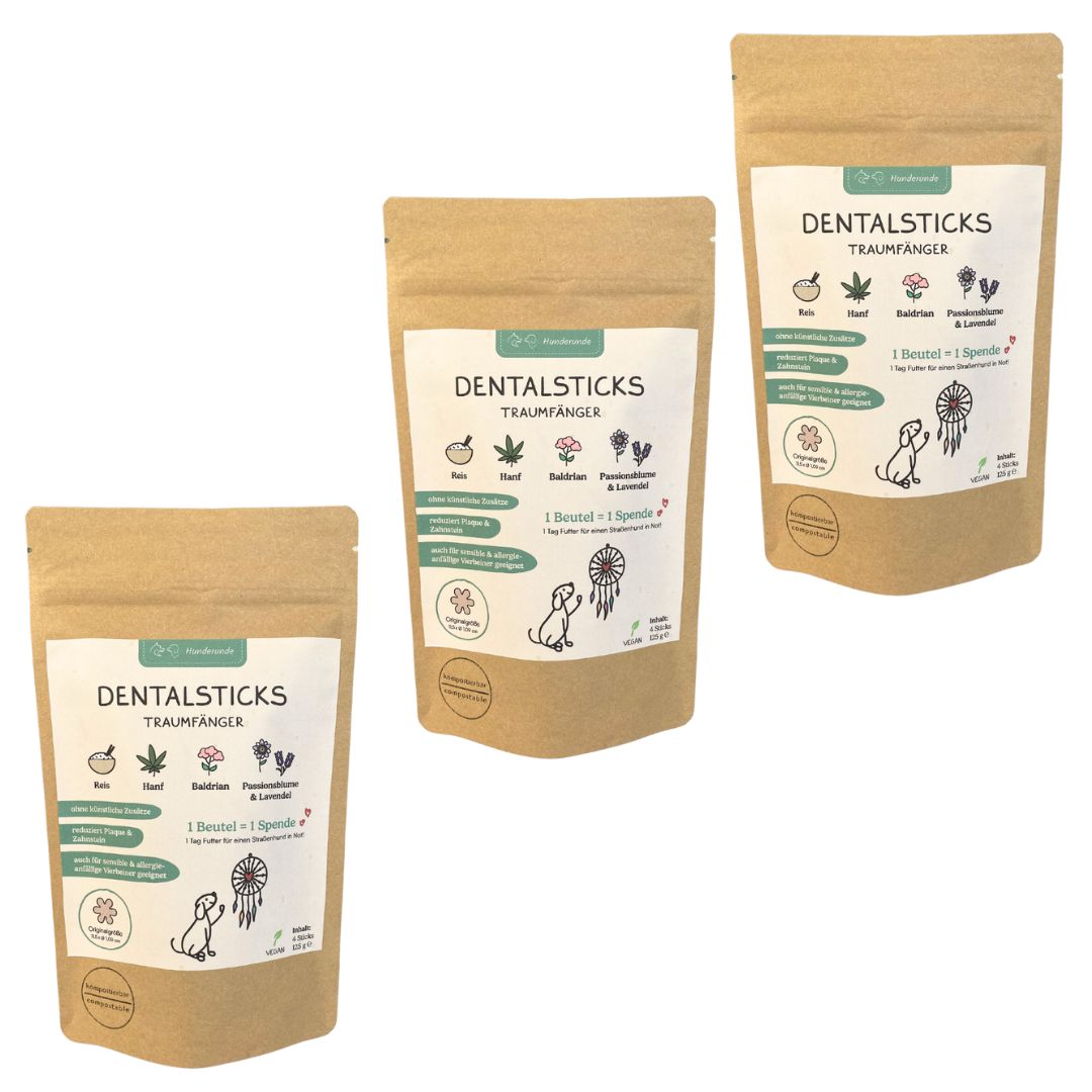 Hunderunde Snacks Hunderunde Traumfänger Dental Sticks – vegane Zahnpflege 360 g