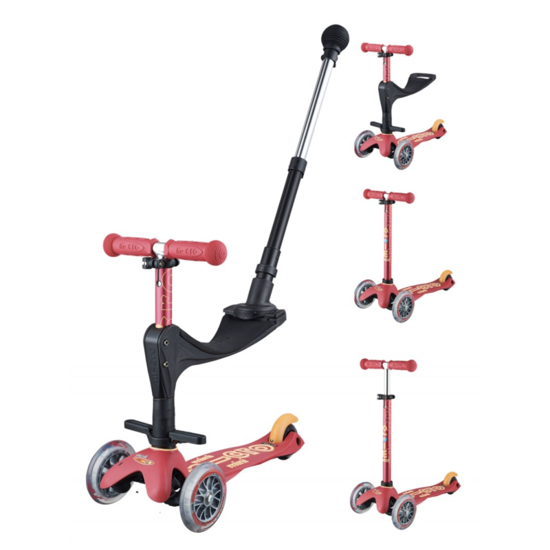 Trottinette évolutive 3 roues – Mini Micro 3en1 Deluxe + Rubis Led