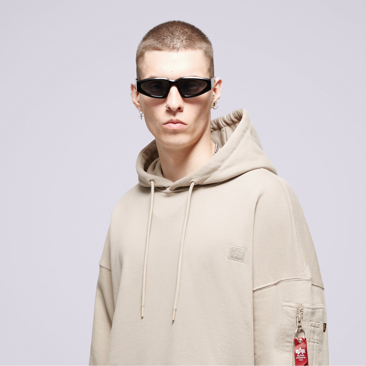 ALPHA INDUSTRIES HOODIE ALPHA ESSENTIALS RL HOODY Beige