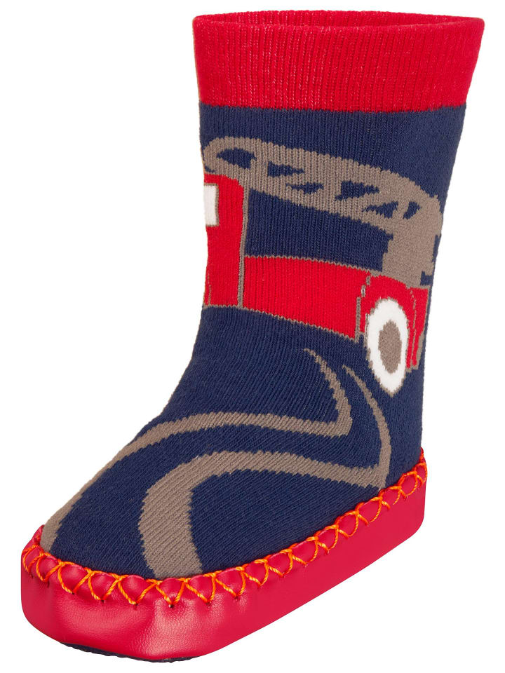 Playshoes Hüttenschuh Feuerwehr in Marine günstig kaufen