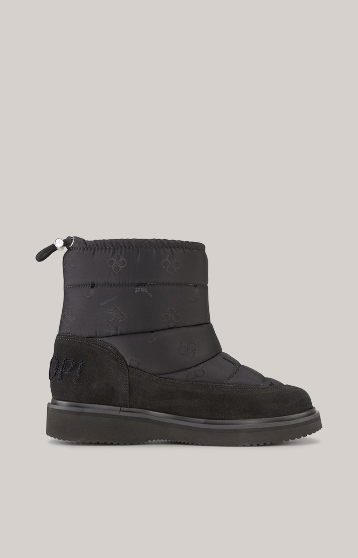 Snow Boots Decoro Tessuto Telos in Schwarz