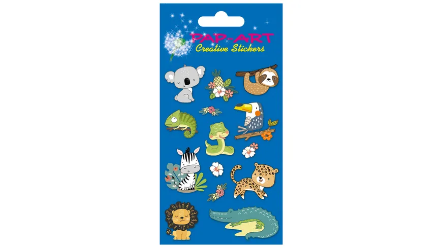 PAP-ART Relief-Sticker Tiere 8x12cm