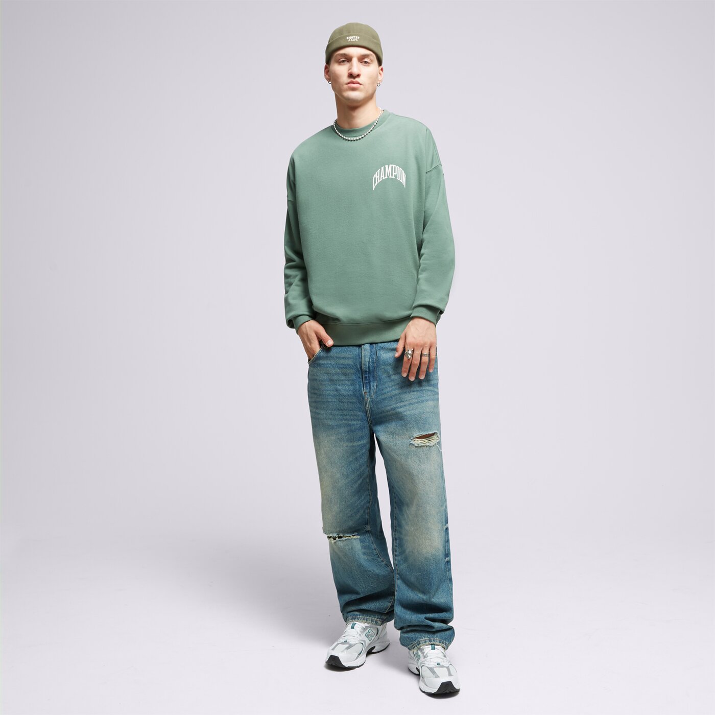 CHAMPION SWEATSHIRT CREWNECK SWEATSHIRT Grün