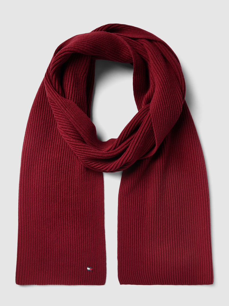 Schal in Ripp-Optik Modell 'Essential' in bordeaux rot