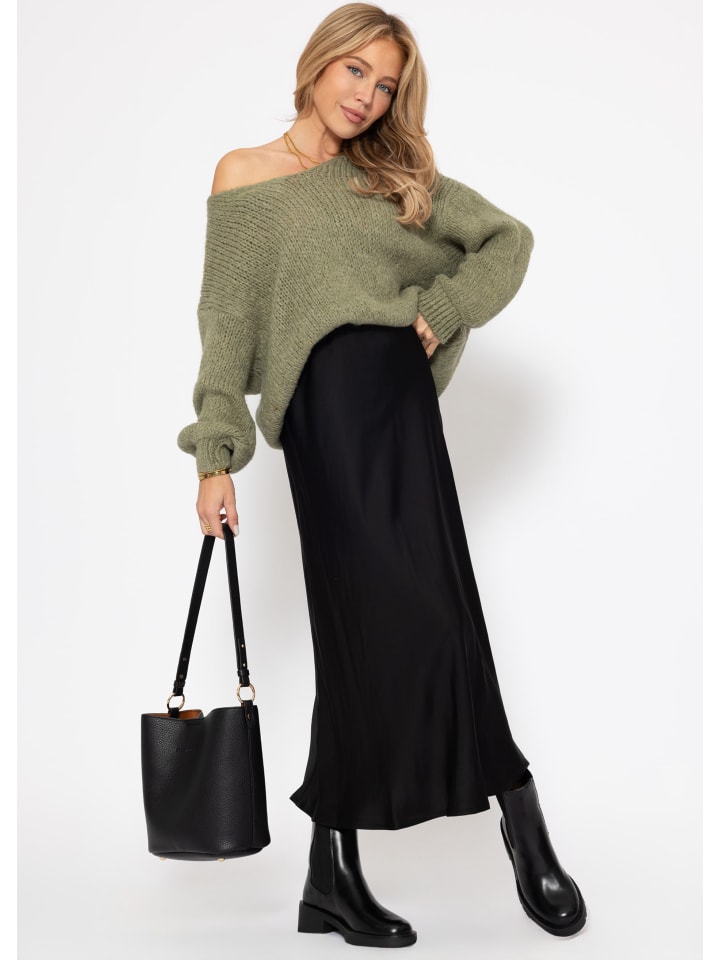 SASSYCLASSY Satinrock in Schwarz günstig kaufen
