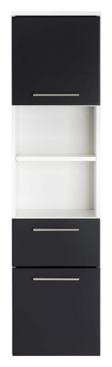 Posseik Hochschrank VIVA 135cm mit Tür schwarz