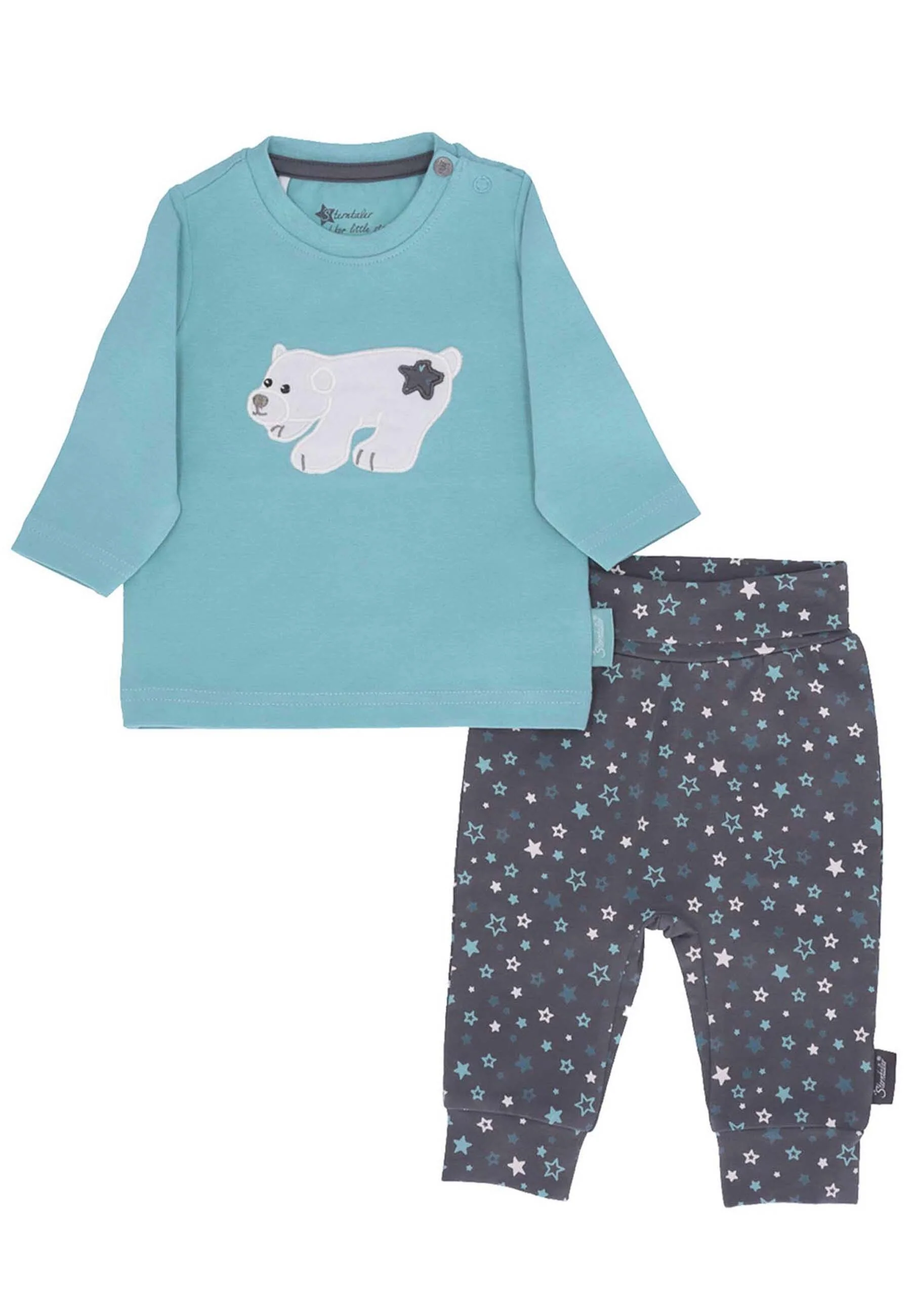 Baby-Set Langarm-Shirt u. Hose Design Eisbär Elia