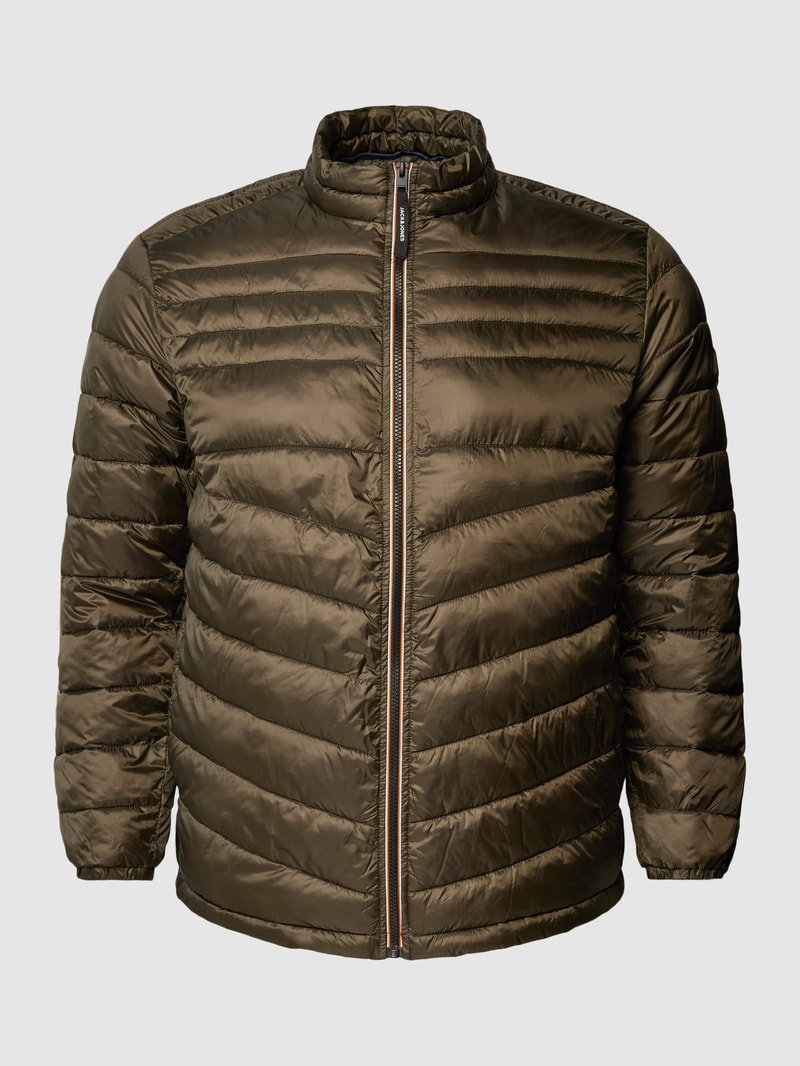 PLUS SIZE Steppjacke mit Eingrifftaschen Modell 'HERO' in khaki