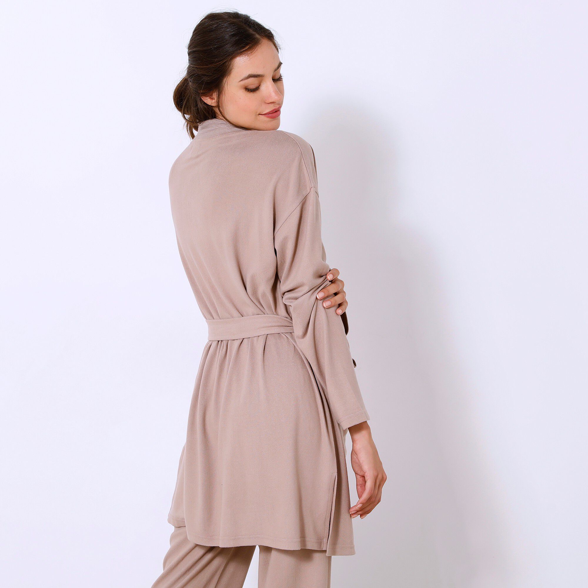 Peignoir court coton doux