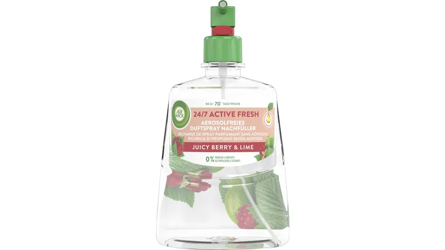 Air Wick Active Fresh Aerosolfreies Automatisches Duftspray Nachfüller Juicy Berry  & Lime 228 ml
