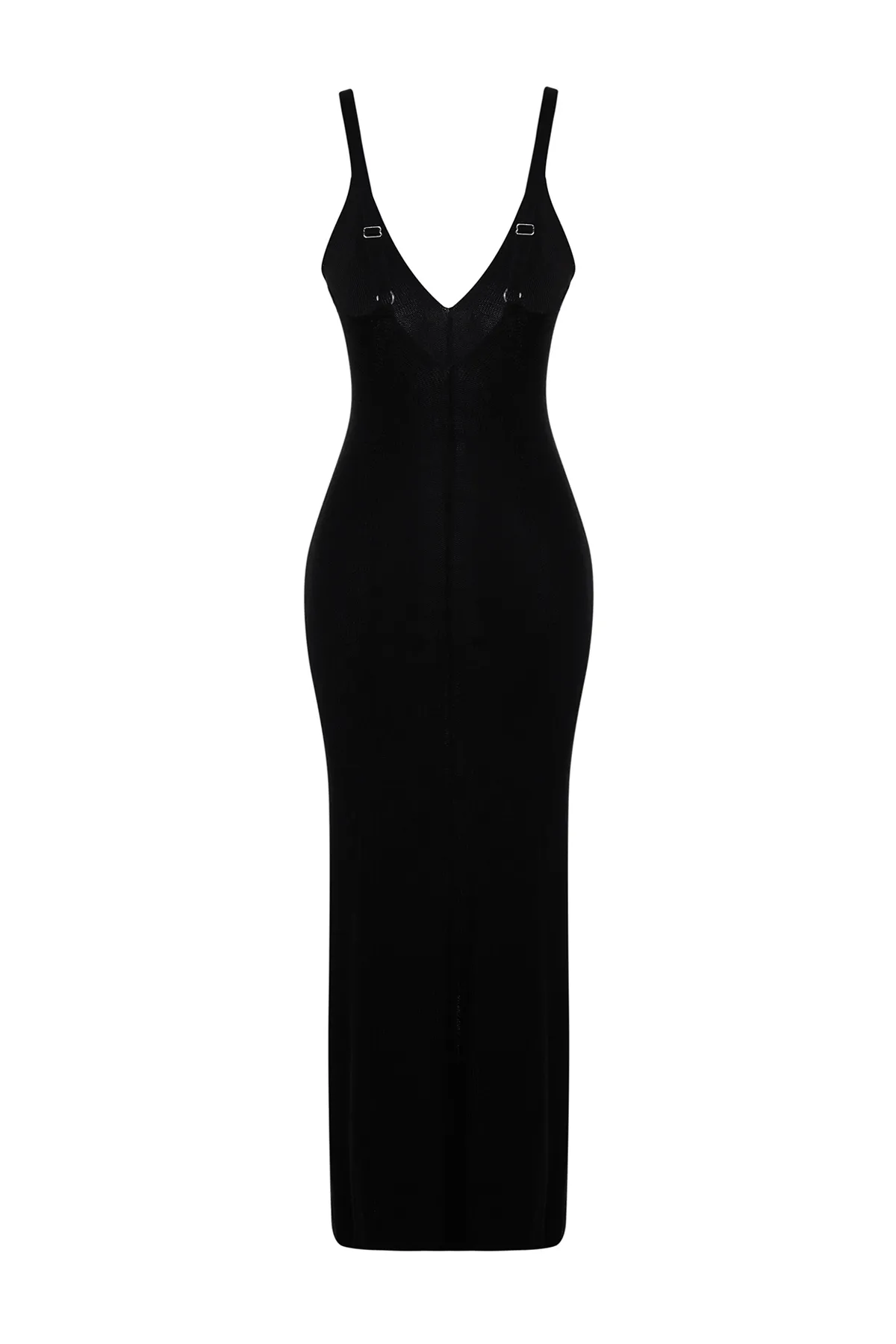 Trendyol Collection  Schwarzes Maxi-Strick-Basic-Kleid TWOSS20EL1574