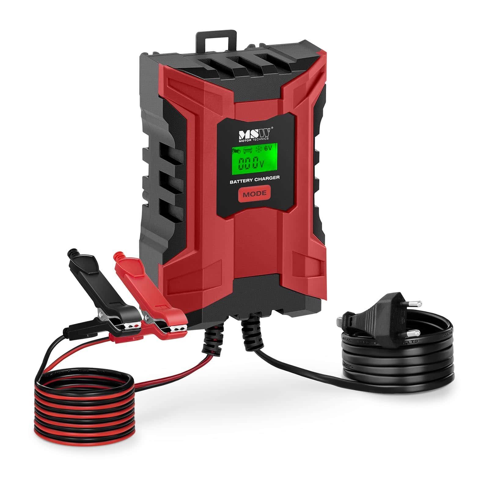 MSW Auto Ladegerät Batterieladegerät Pkw Kfz LCD Schnellladen 6V/2A 12V/6A Autobatterie-Ladegerät