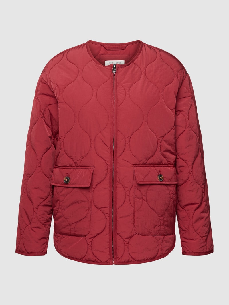 Steppjacke mit abgerundetem Saum in rostrot