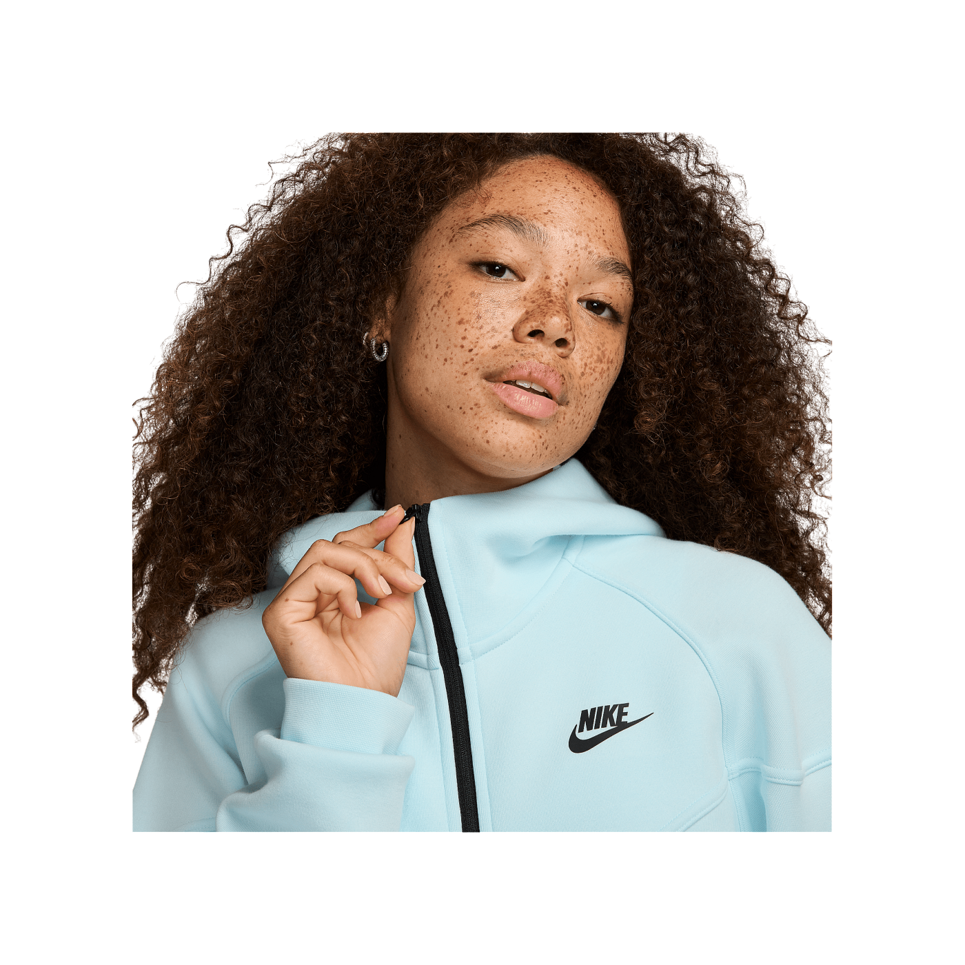 Nike Tech Fleece Kapuzenjacke Damen Blau F474