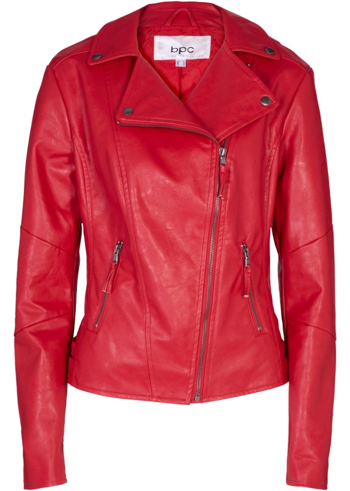 Lederimitat-Jacke
