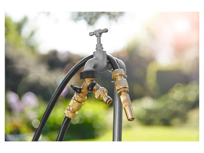 Conexão de irrigação PARKSIDE® Zestaw em Z com conexão de lubrificação de latão bidirecional