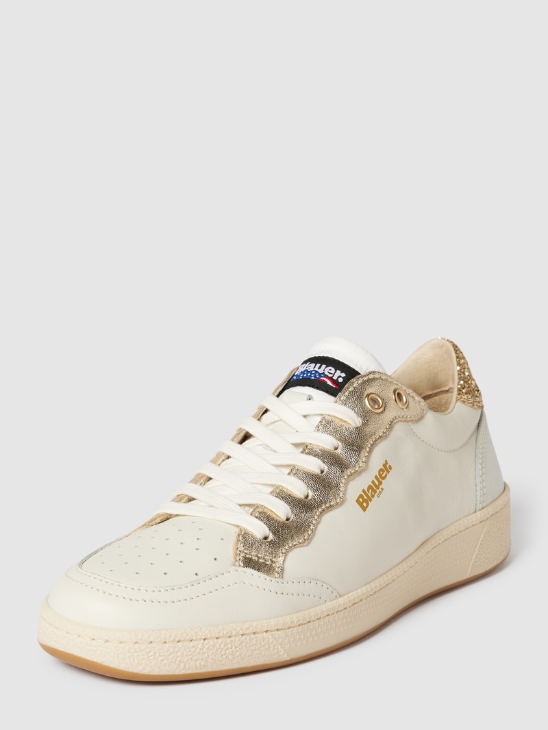 Sneaker mit Label-Details Modell 'OLYMPIA' in weiß