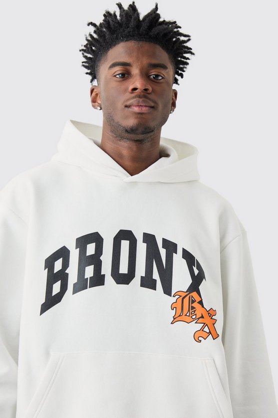 Oversize Hoodie mit Bronx-Print