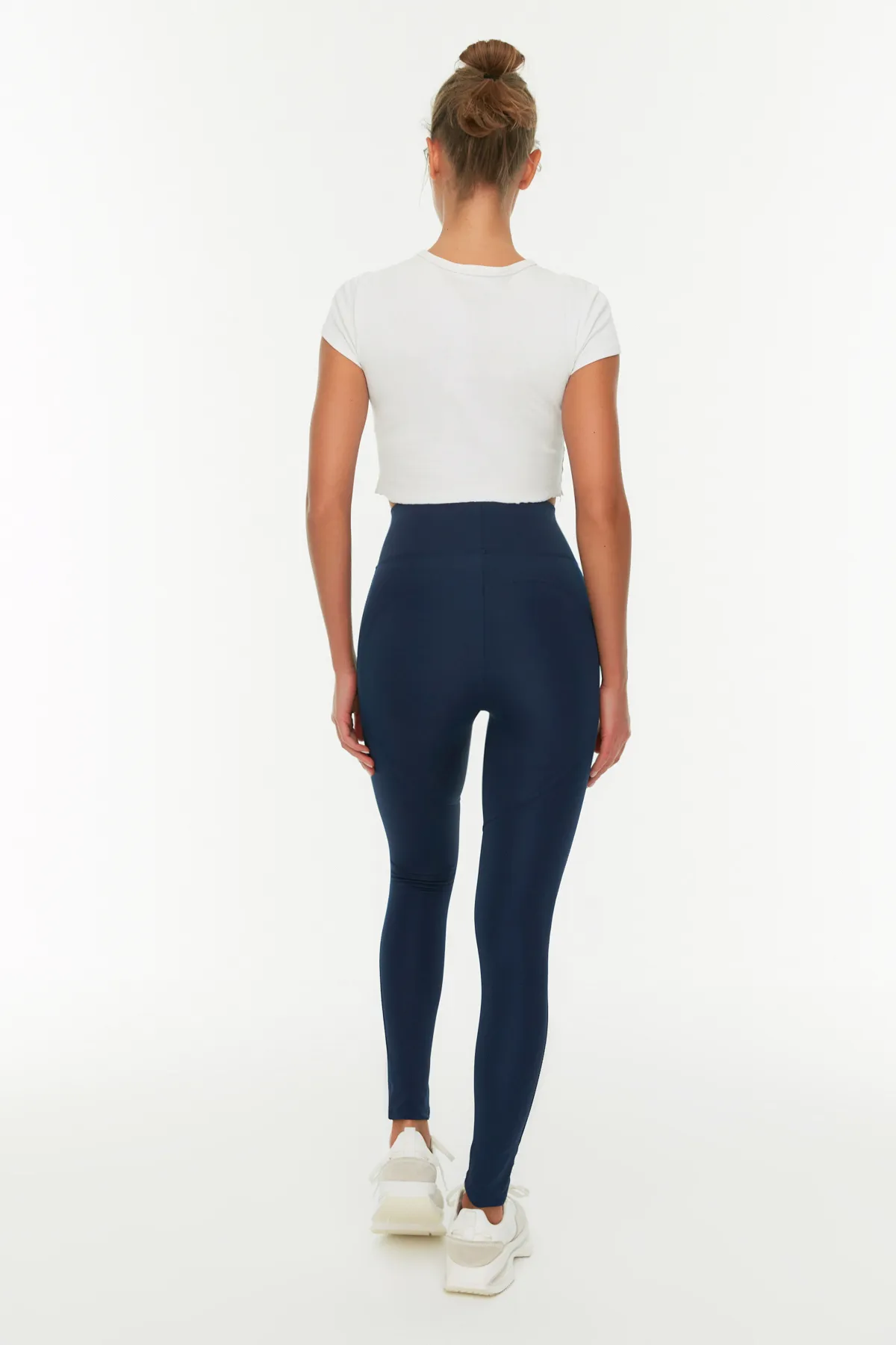 Trendyol Collection  Marineblaue Push-up-Sportleggings in voller Länge aus Strick TWOAW21TA0030