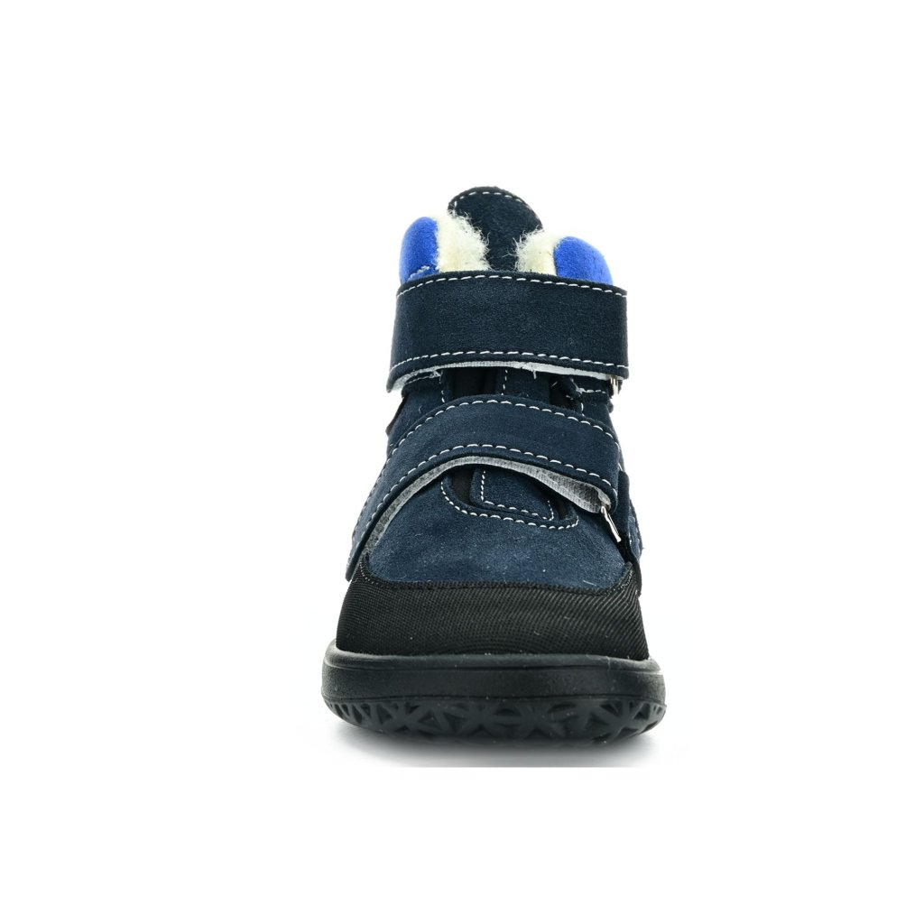 Jonap Jerry Winter mit Wolle gefütterte blaue Winterbarfußschuhe