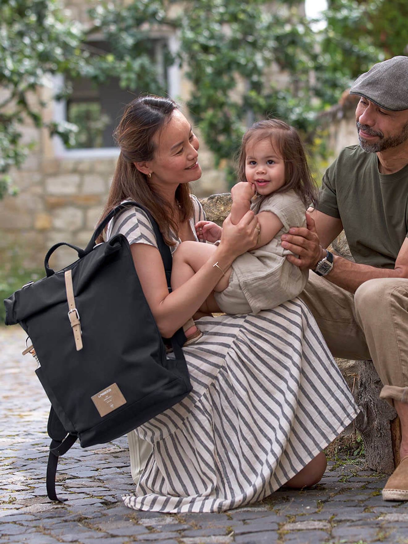 Lässig Wickelrucksack mit Rolltop, Green Label Kollektion LÄSSIG - nachtblau