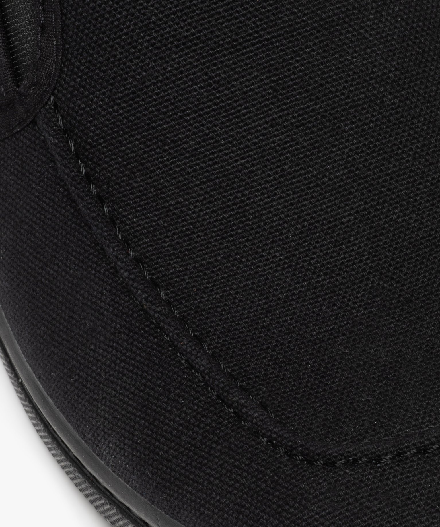 Chaussons homme unis en toile noir | GEMO