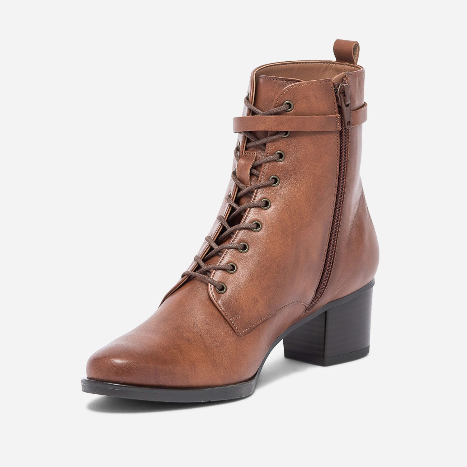 Bottine ERAM FLEX cognac en cuir