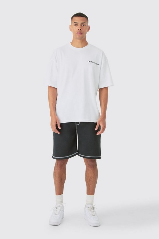Lockere Limited Edition Shorts mit Kontrast-Naht