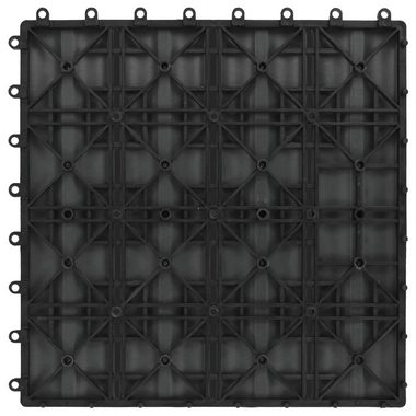 Teppichboden Terrassenfliesen 11 Stk. Tief Geprägt WPC 30x30cm 1 qm Grau, vidaXL