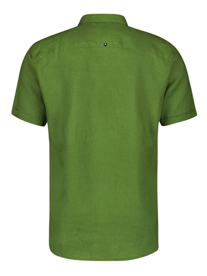 No Excess Leinen-Hemd in Grün günstig kaufen