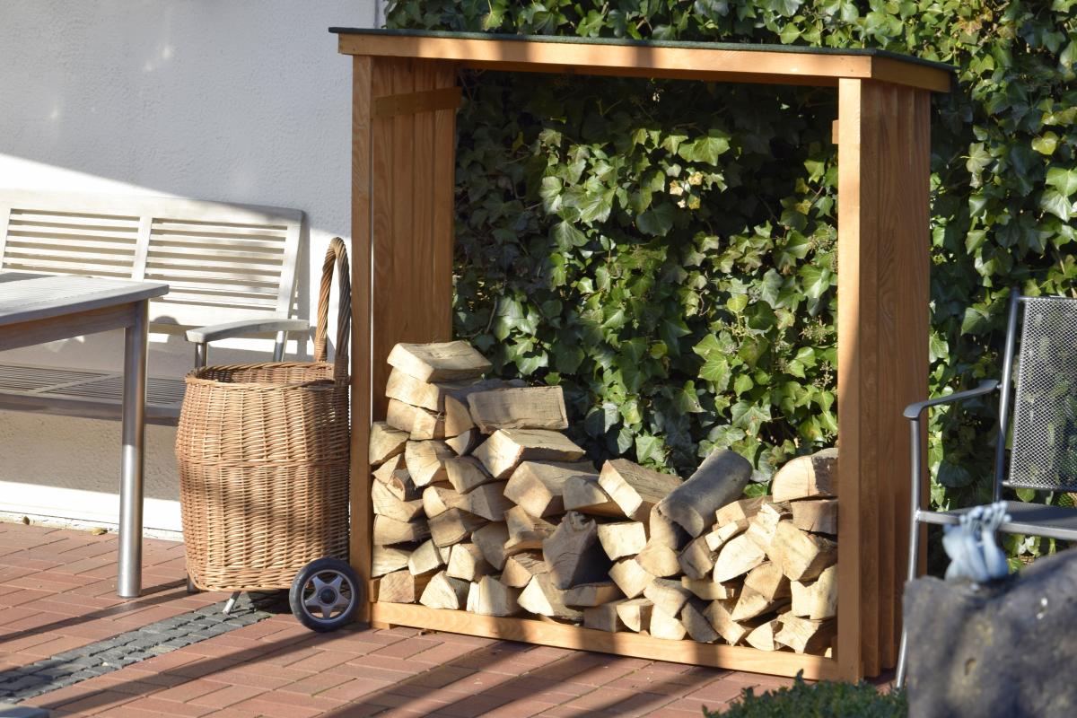 dobar Großes Outdoor-Kaminholzregal XL aus Holz