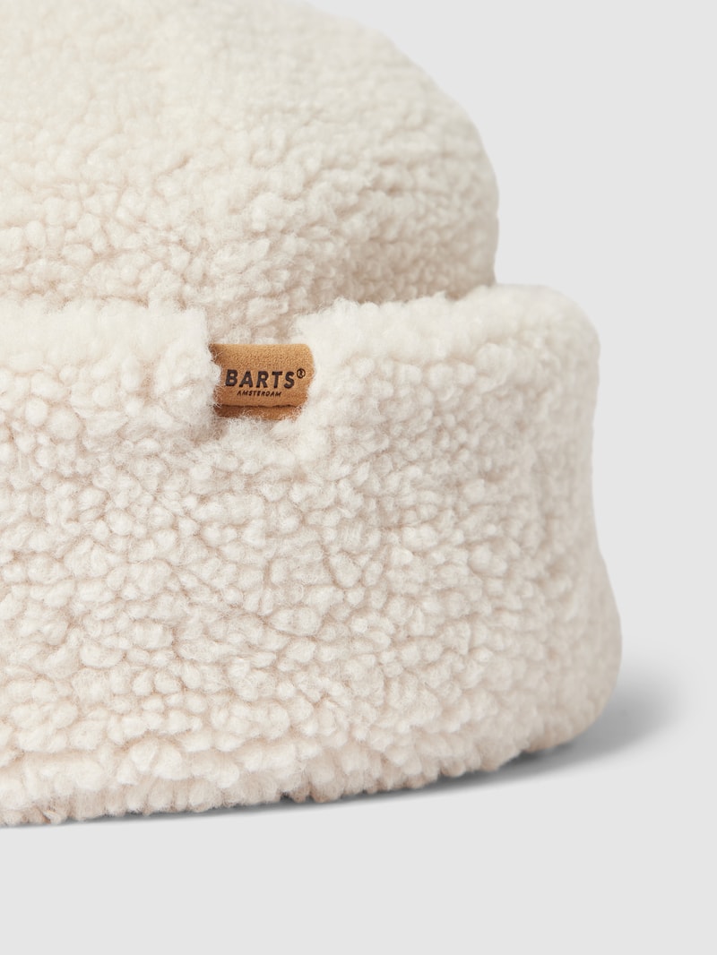 Mütze mit Teddyfell in offwhite