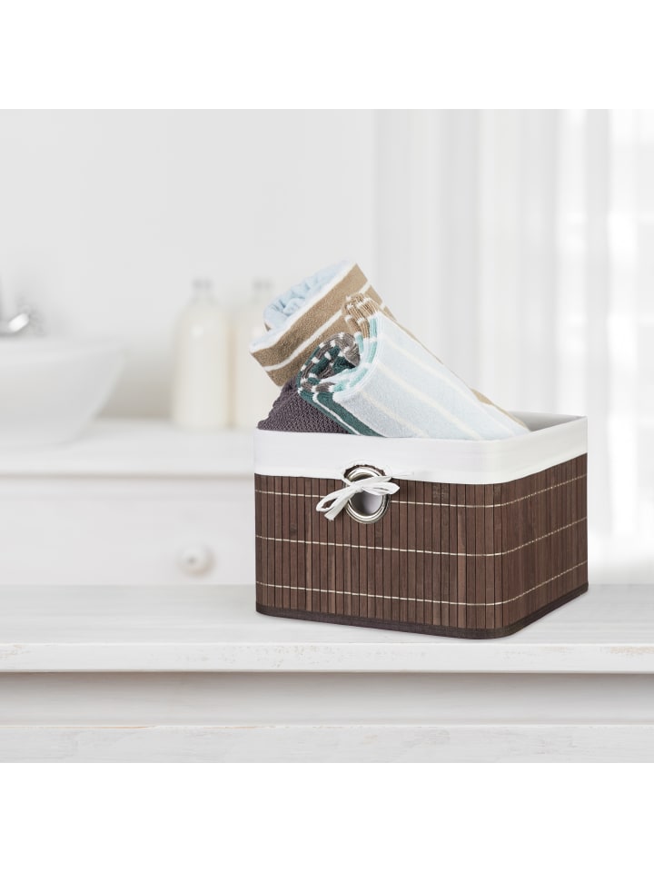 relaxdays Aufbewahrungskorb in Natur- (B)31 x (H)20 x (T)31 cm günstig kaufen onesize
