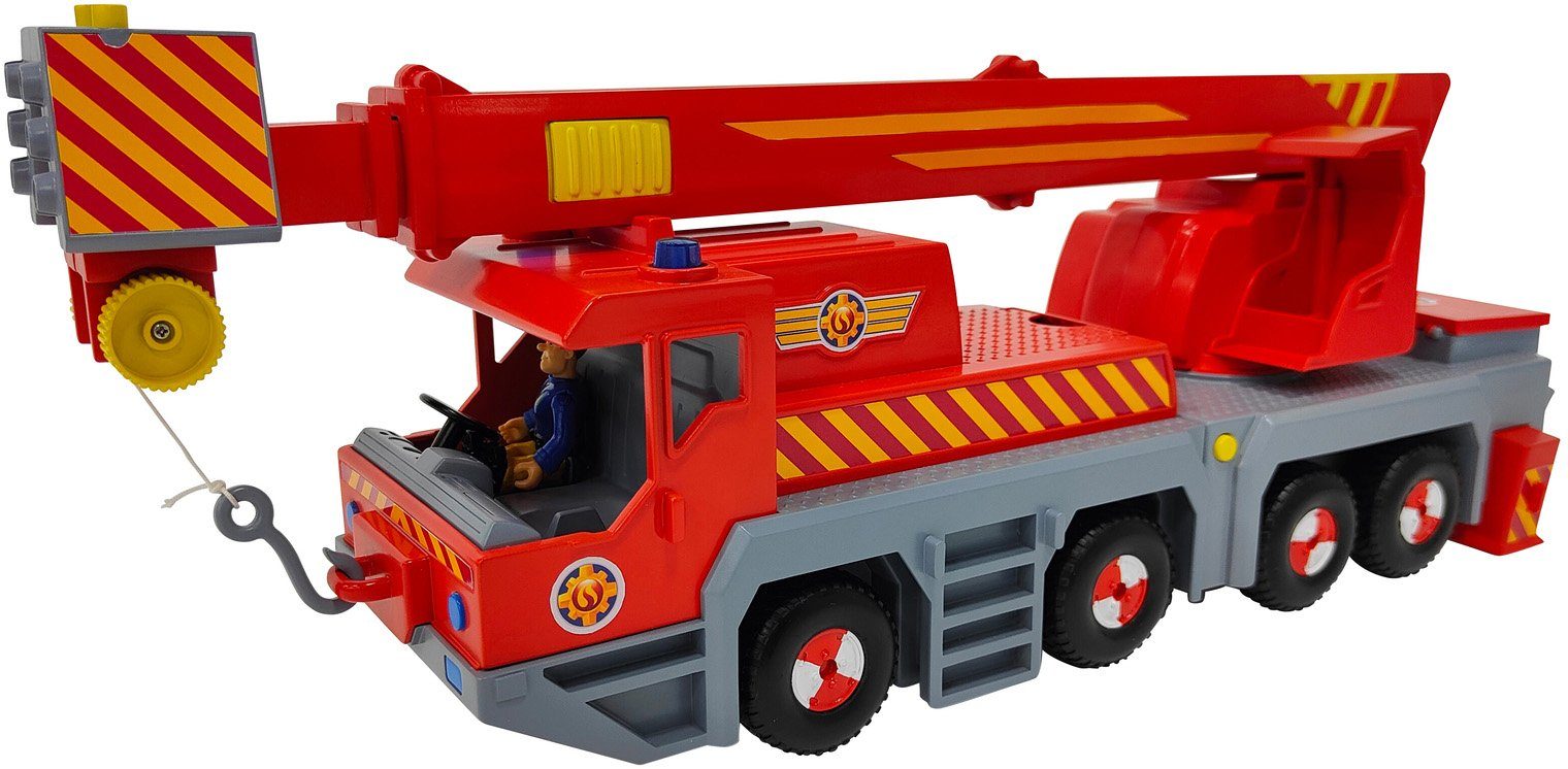 SIMBA Spielzeug-Kran Feuerwehrmann Sam, Rettungskran 2in1, mit Soundeffekten