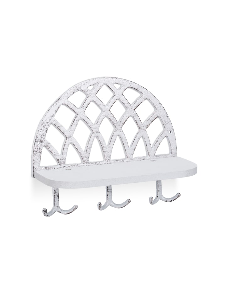 relaxdays Schlüsselbrett in Weiß - (B)27x (H)23 x (T)12 cm günstig kaufen onesize