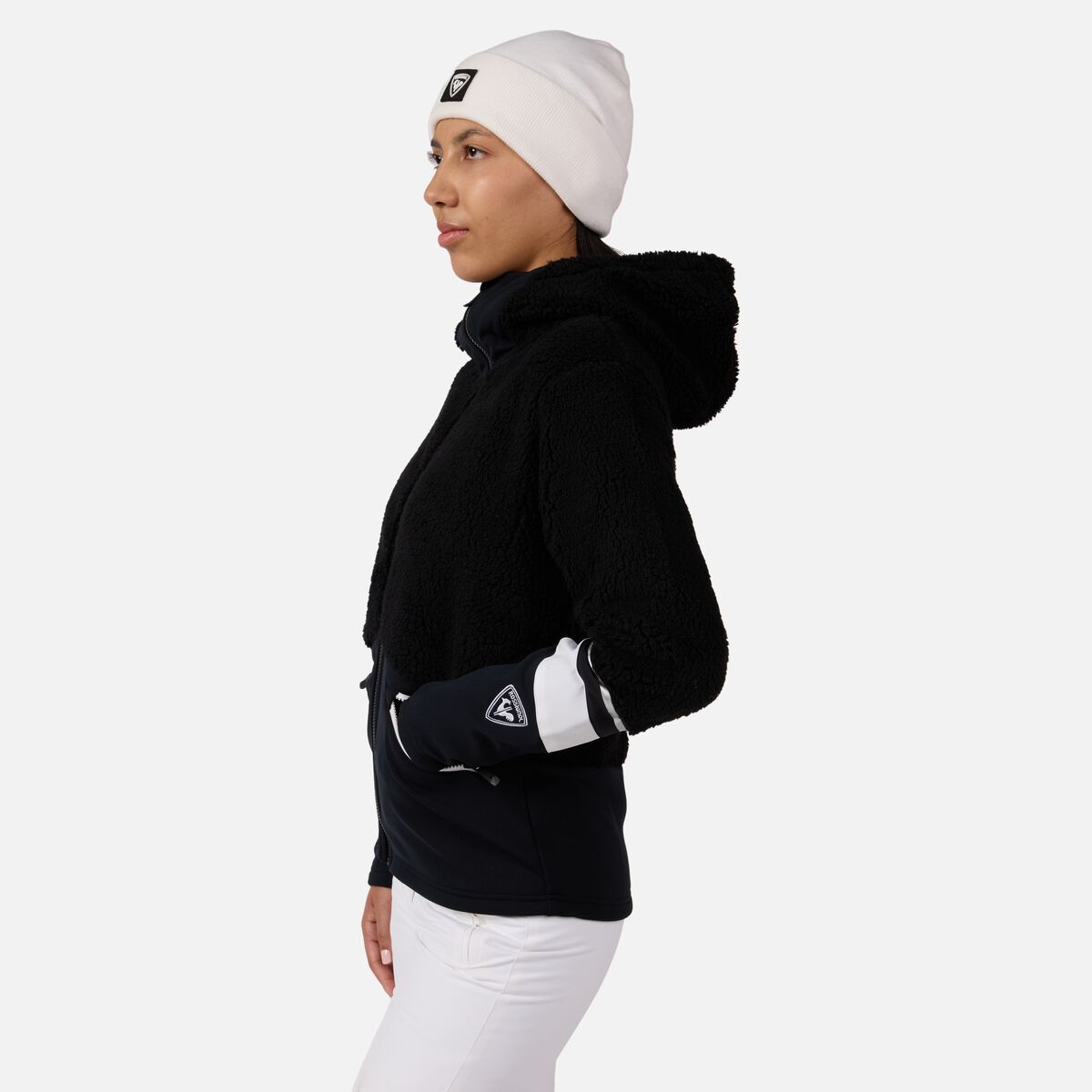 Damen-Kapuzenfleecejacke mit durchgehendem Reißverschluss Wispile