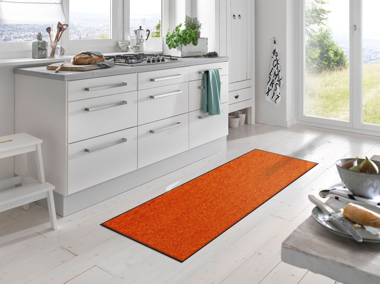 Fuma Rutschfeste Fußmatte TC_Burnt Orange 180 x 60 cm