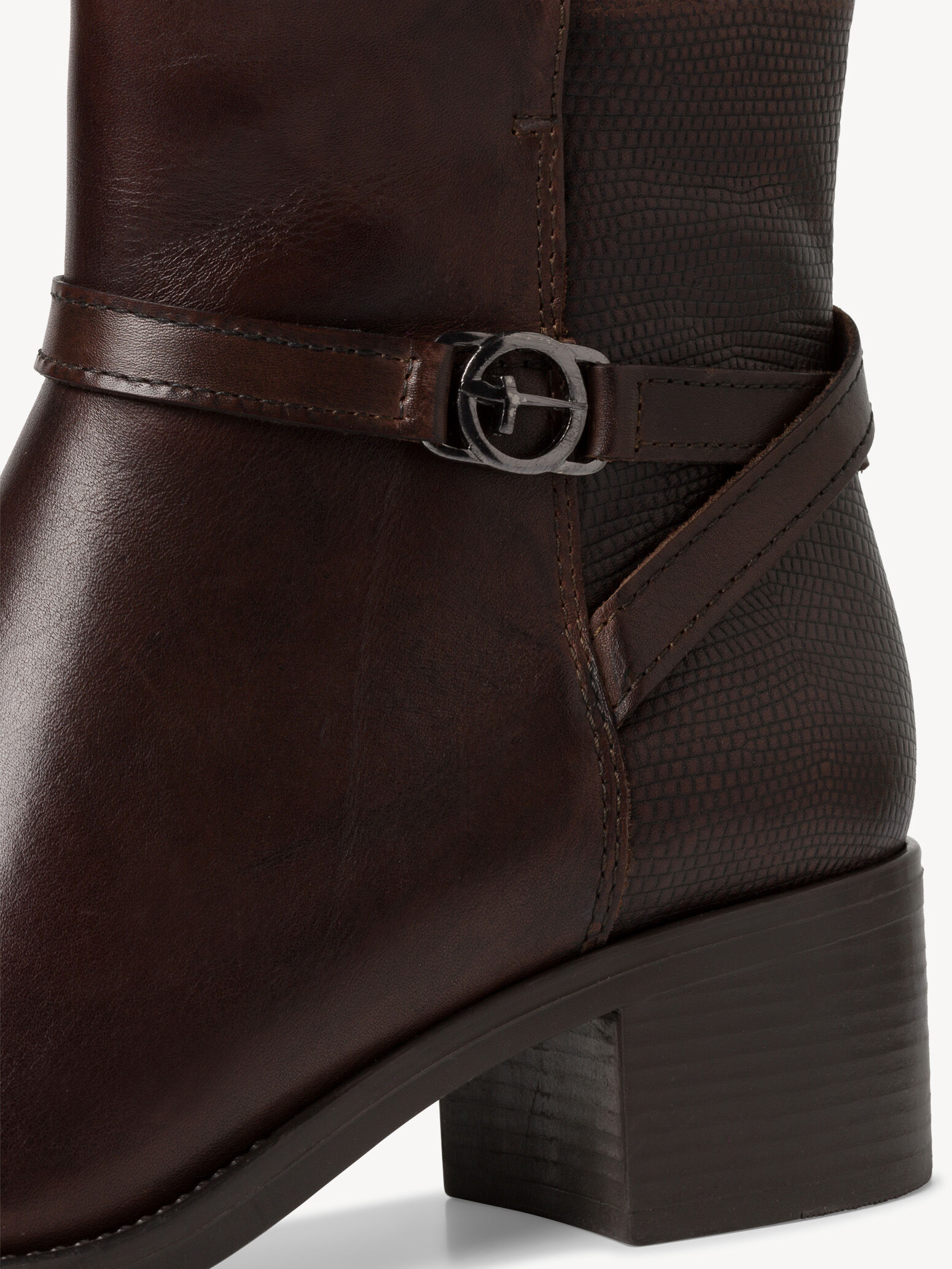 Bottine en cuir - marron