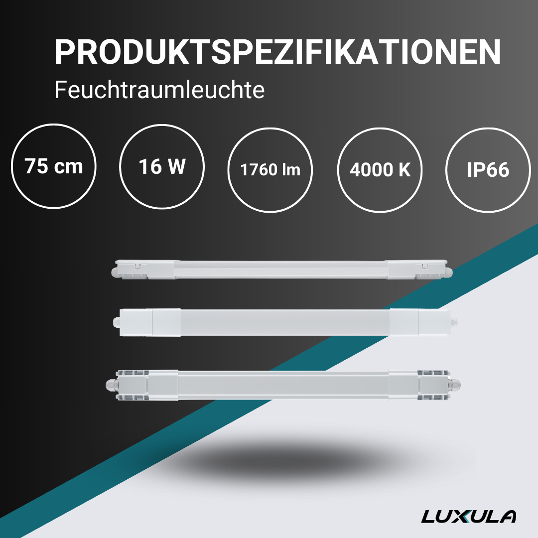 LUXULA LED Feuchtraumleuchte, 75 cm