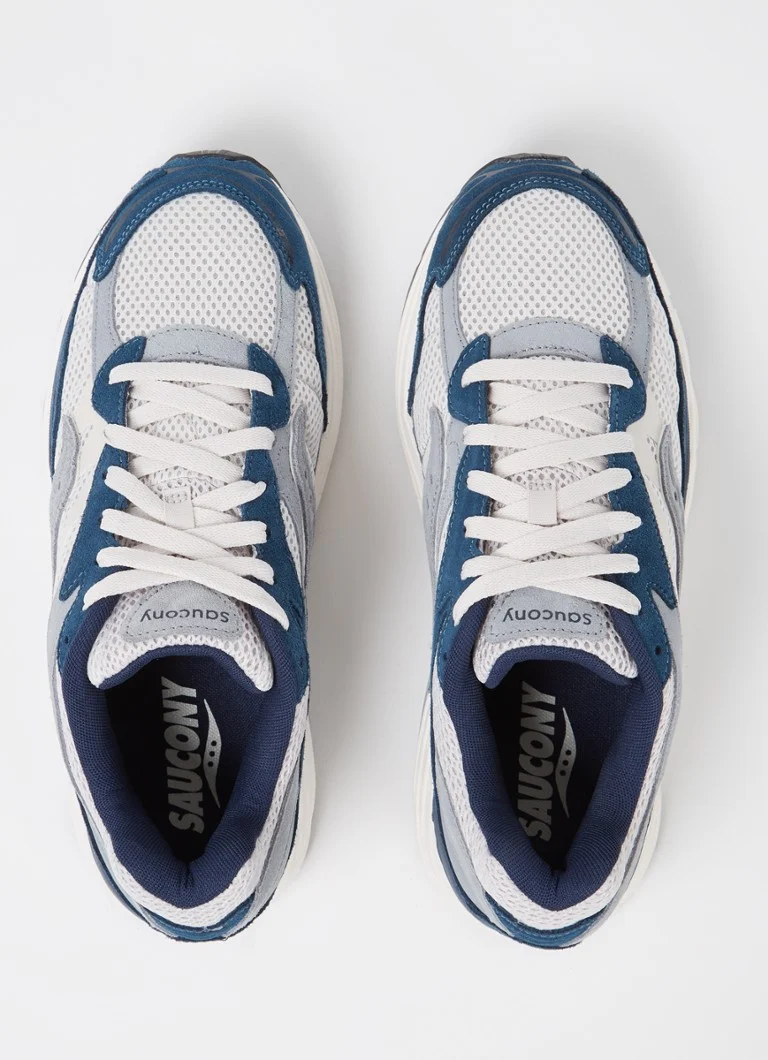 Saucony Progrid Omni 9 hálós cipő velúr részletekkel