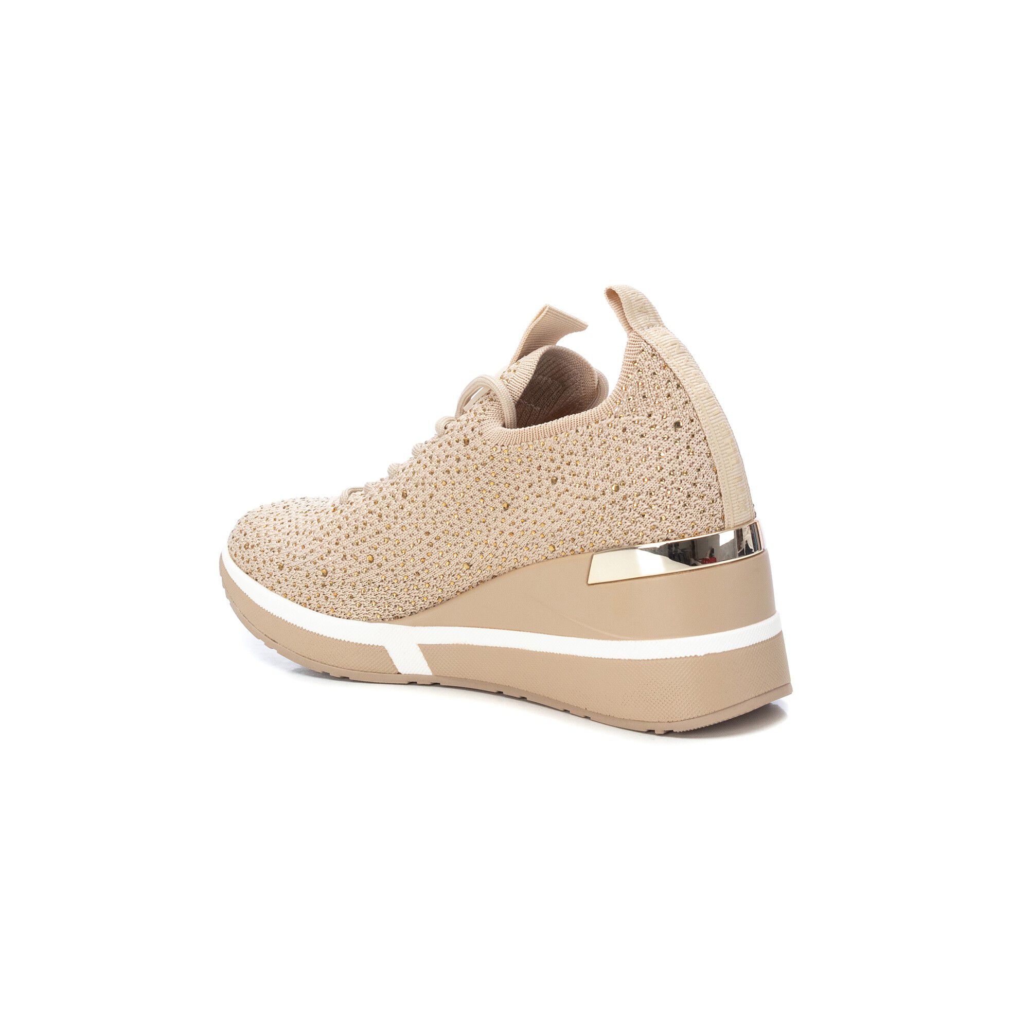 Baskets compensées à enfiler en mesh