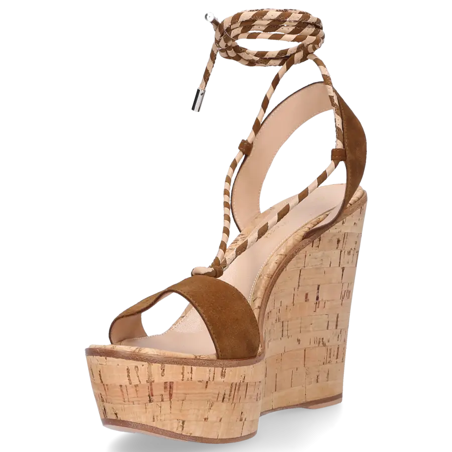 Gianvito Rossi - Keilsandaletten Hyeres Veloursleder - braun