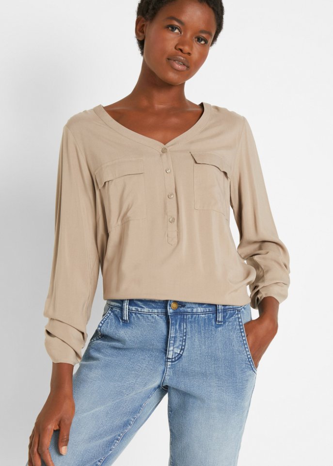 Soft-Stretch-Jeans im Chinostil, verkürzt