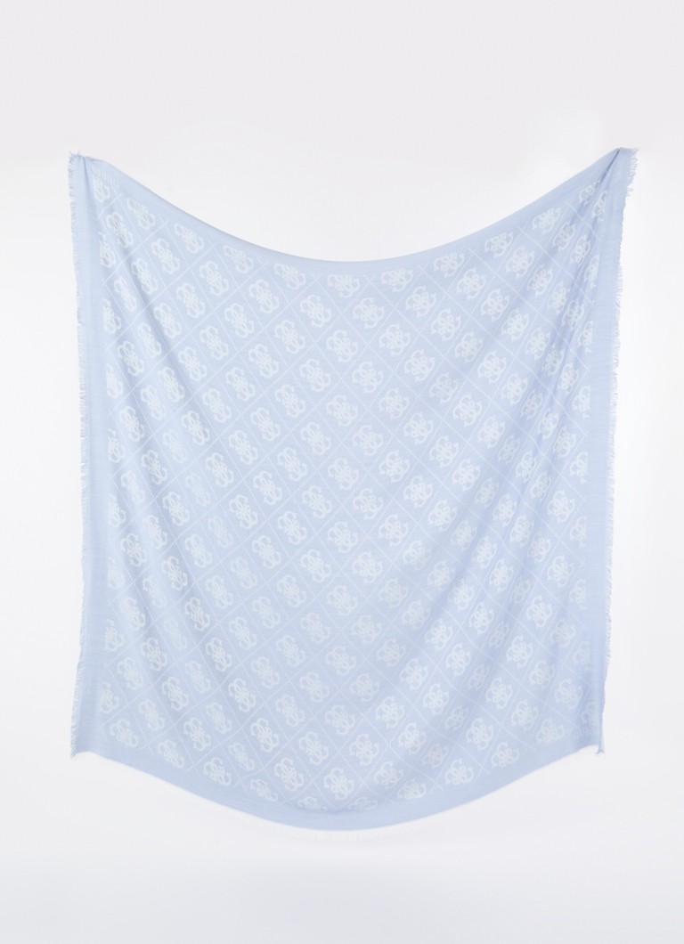 Eșarfă GUESS Eliette cu logo imprimat, 135 x 135 cm