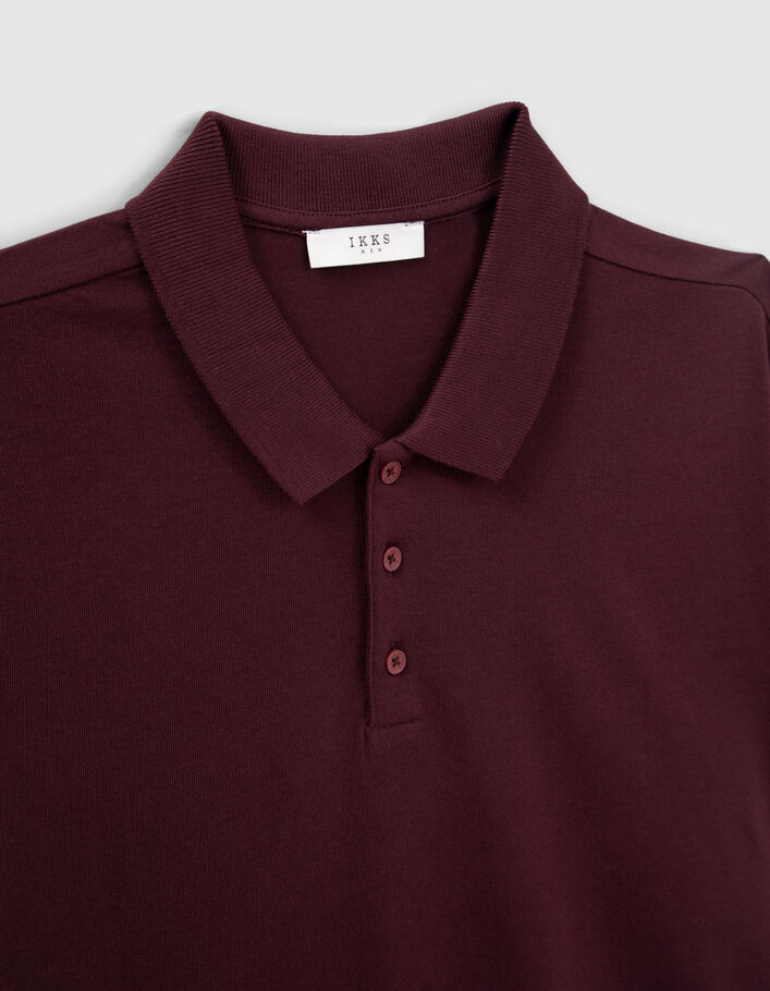Polo burgundy coton modal Homme