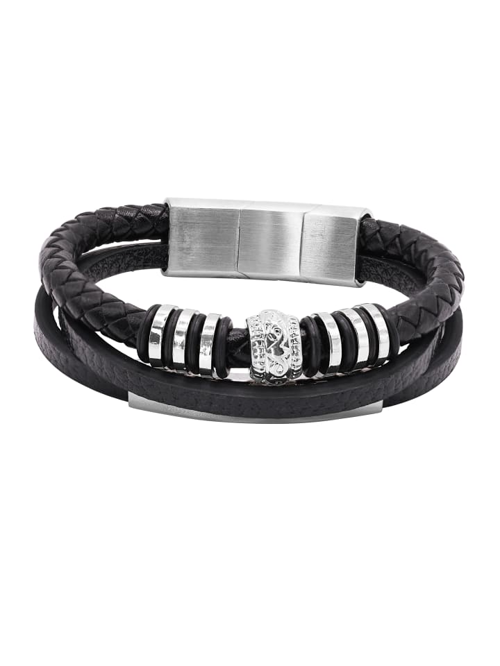 Steel_Art Lederamband Herren Ocean silberfarben matt in silberfarben matt günstig kaufen